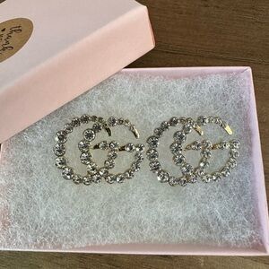 Large Gold Double G Earrings